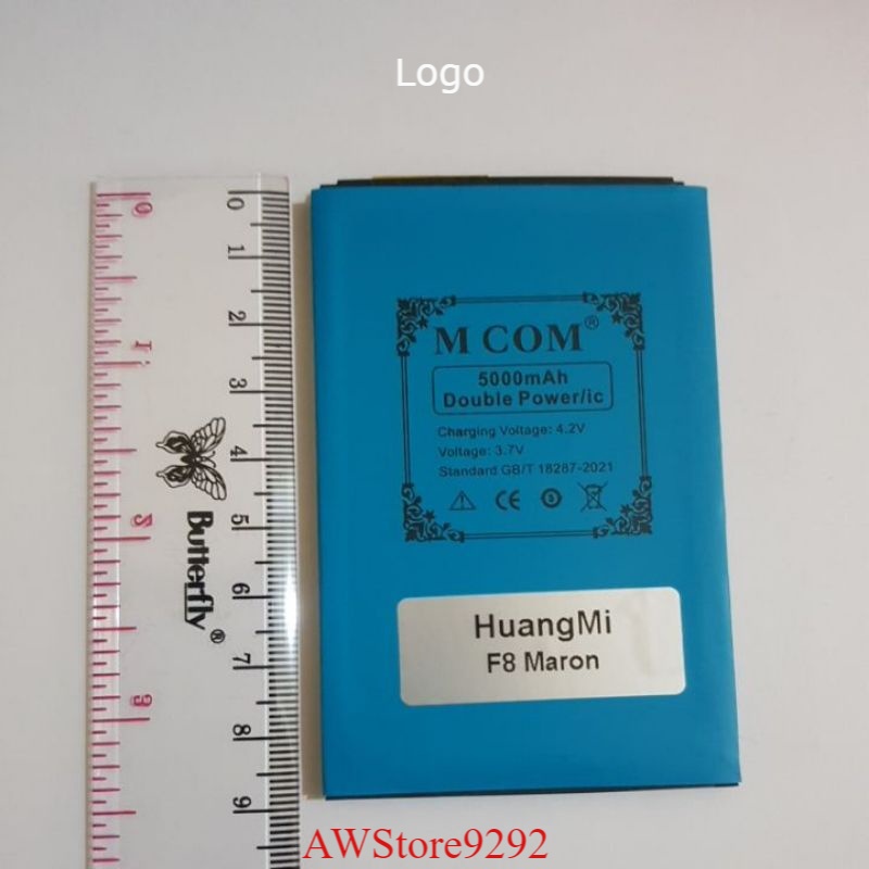 baterai mcom bellphone typ huangmi f8 maron double power