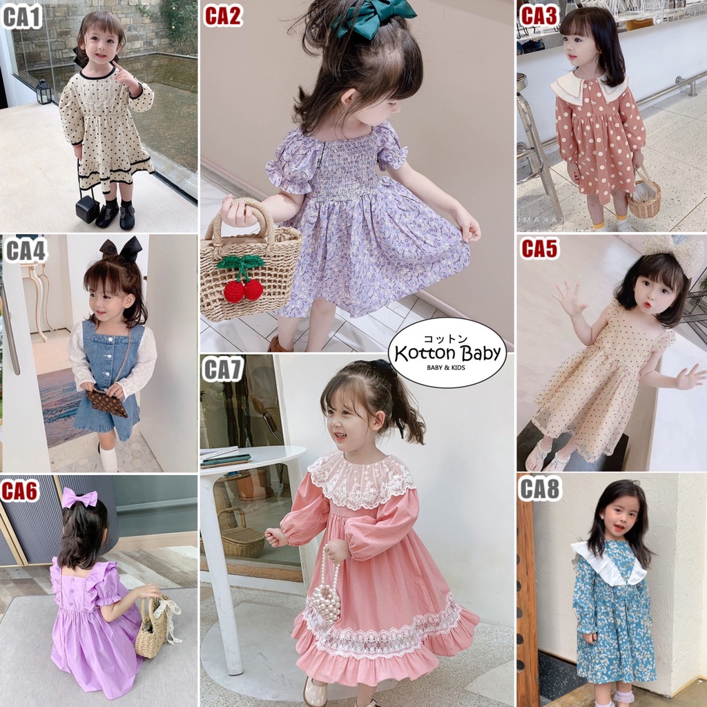 1-6thn | DRESS ANAK KOREA PESTA ELEGAN FORMAL PEREMPUAN catalog CYDK SDK CA SA VNK VA