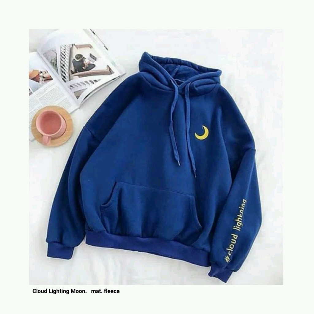 Hoodie Sweater Cloud Lightning bisa untuk pria/wanita