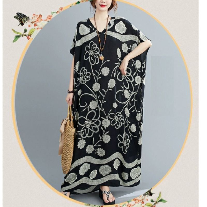 MDLV ~ 91008# Homewear Maxi Dress Daster Maxi Dress Bigsize Dress Oversize Fashion Import