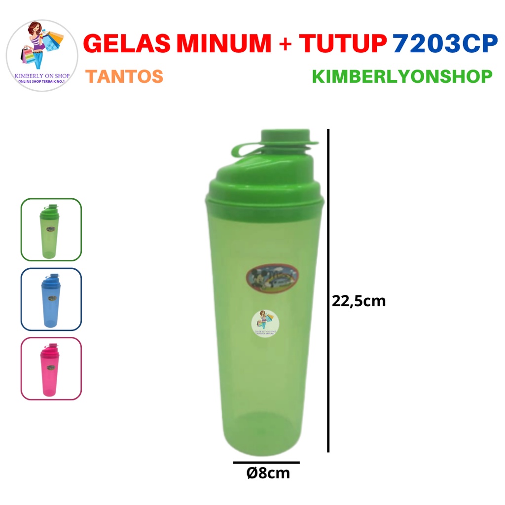 Gelas Minum Tempat Air Minum Botol Air 600 ml 7203 CP Tantos