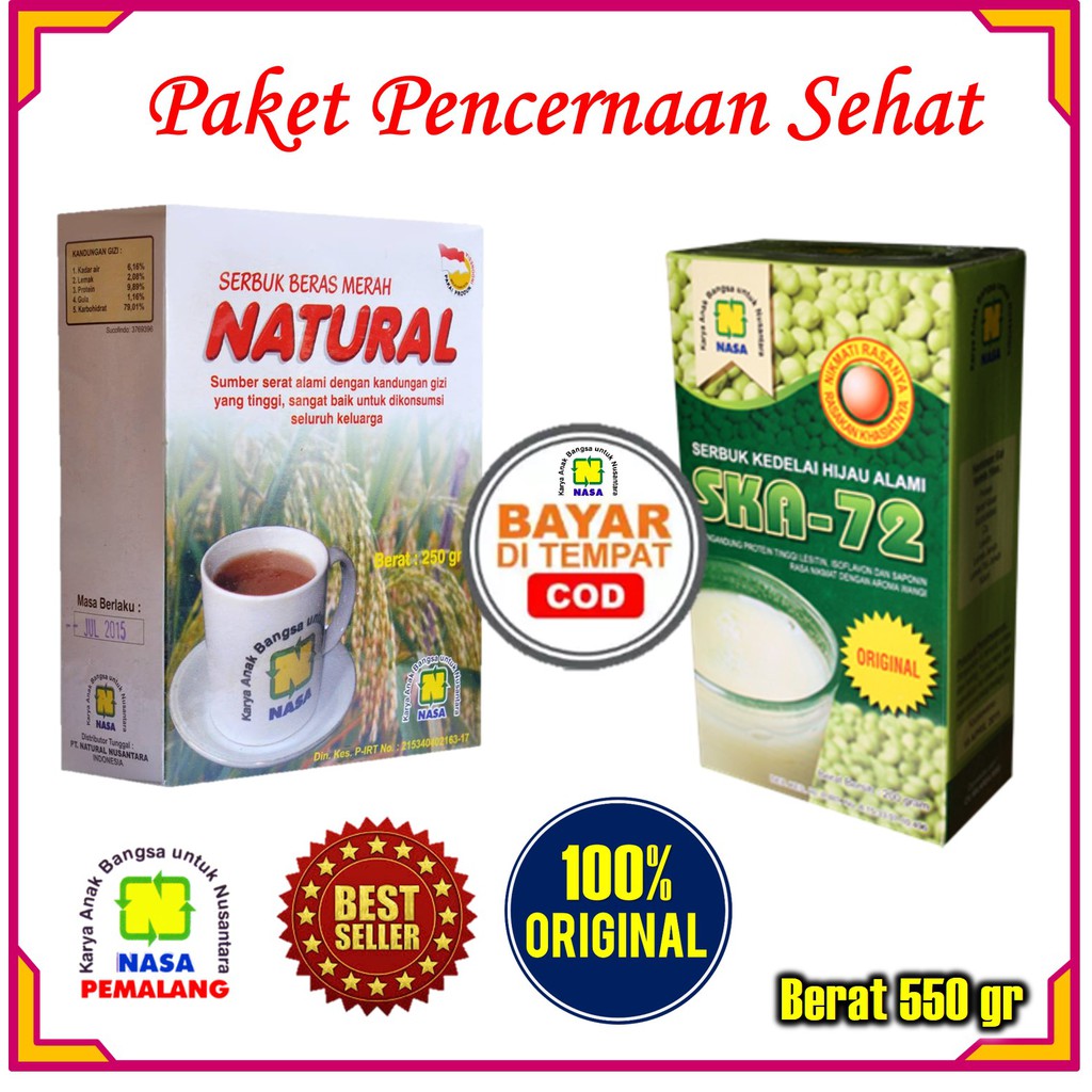 

PAKET PENCERNAAN SEHAT DI BULAN PUASA SERBUK BERAS MERAH SBMN DAN SERBUK KEDELAI SKAO