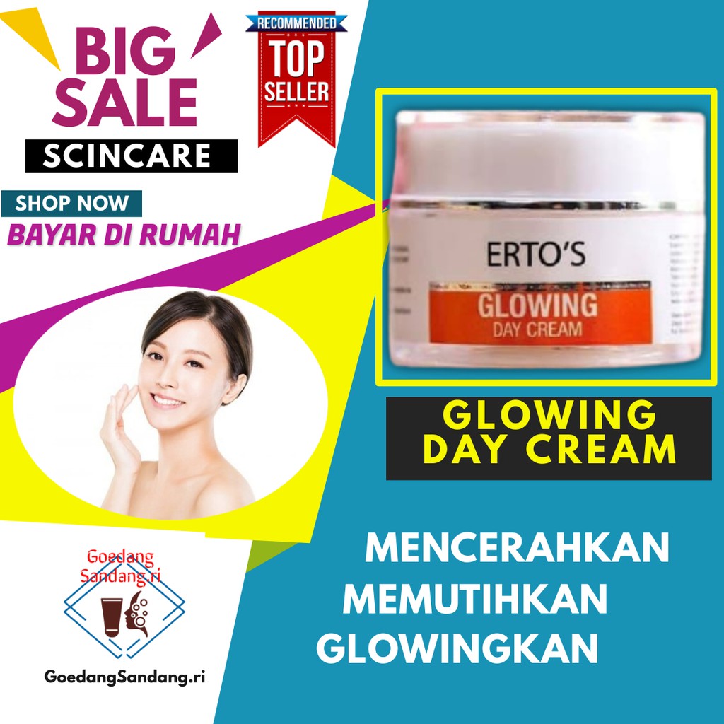 Scincare Sekincare Skinker Cream Krim Pagi Pemutih Wajah Whitening Day Crem Siang Muka Glowing Ertos