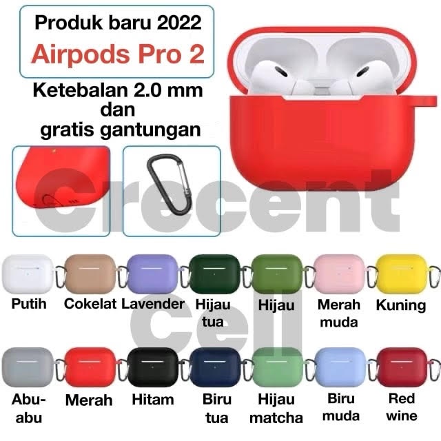 Soft Case Silikon TWS AirPods Pro 2 2022 + carabiner