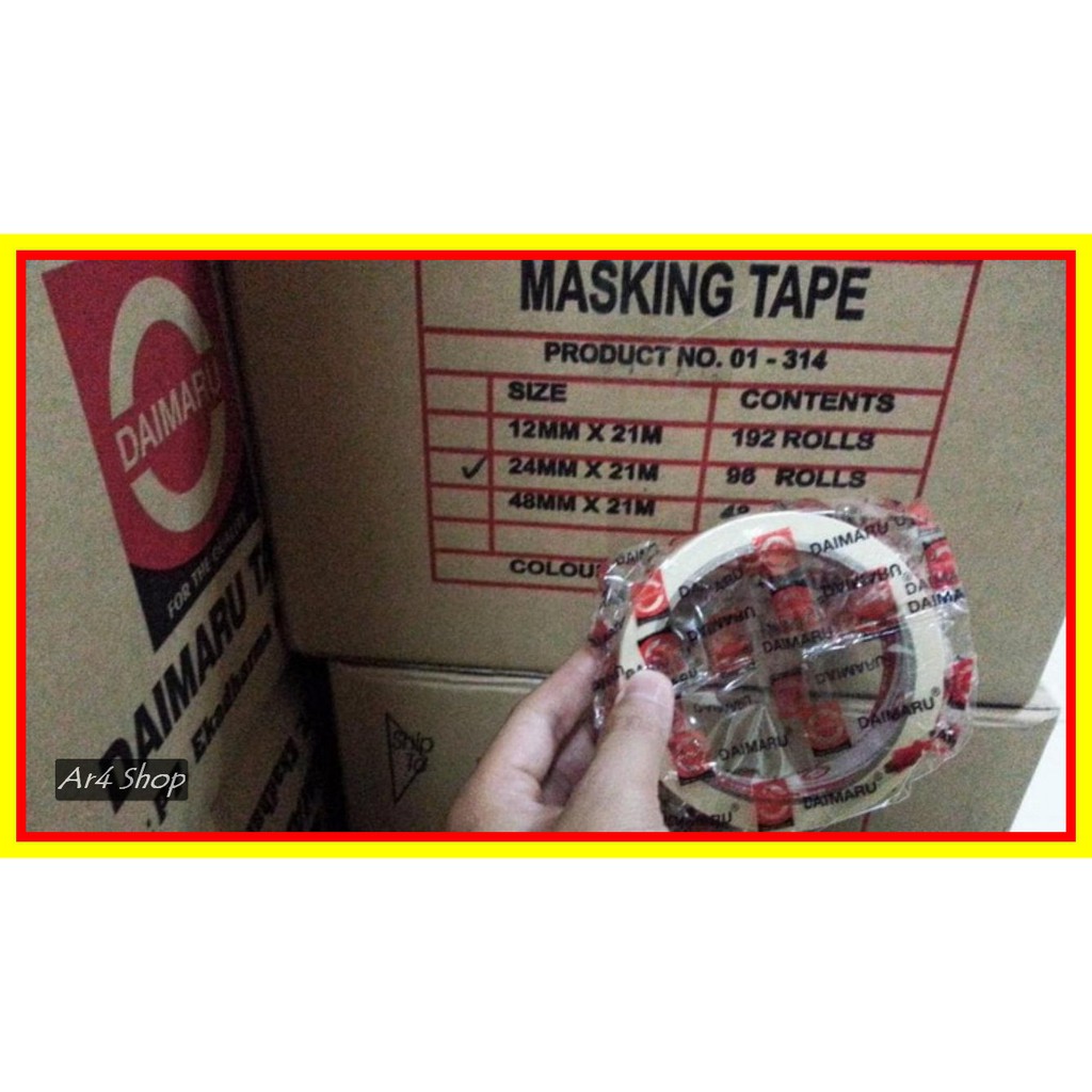 

Tape - Daimaru - Masking Tape 24Mm X 21Meter 1Ctn 96Rolls