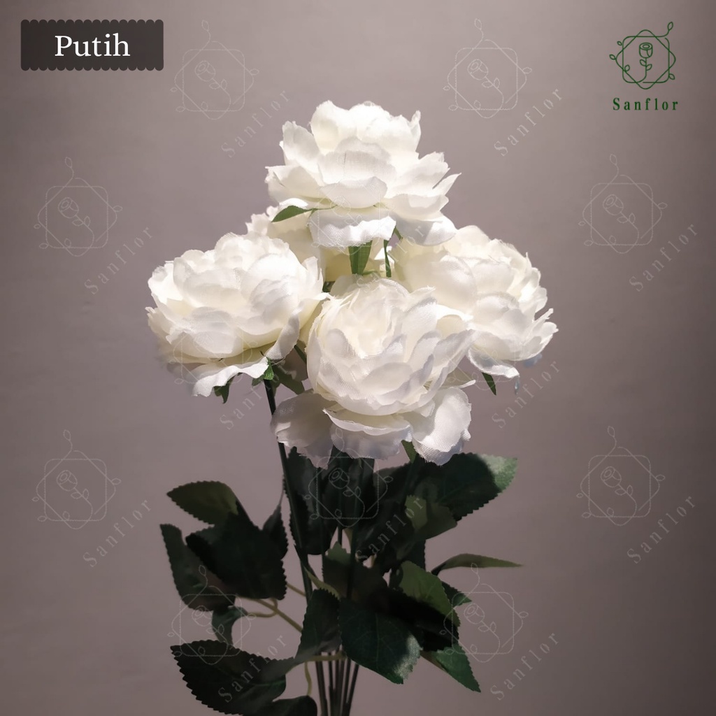 Bunga Peony 7cabang/Bunga Peony mini /Bunga peony Palsu/Bunga peony artificial