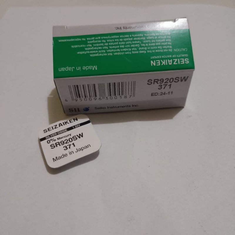 10 buah Baterai ZEIZAKEN Seiko 920/371 Baterai jam tangan Zeizaken Singgel pax 1,55 v watch battreiss