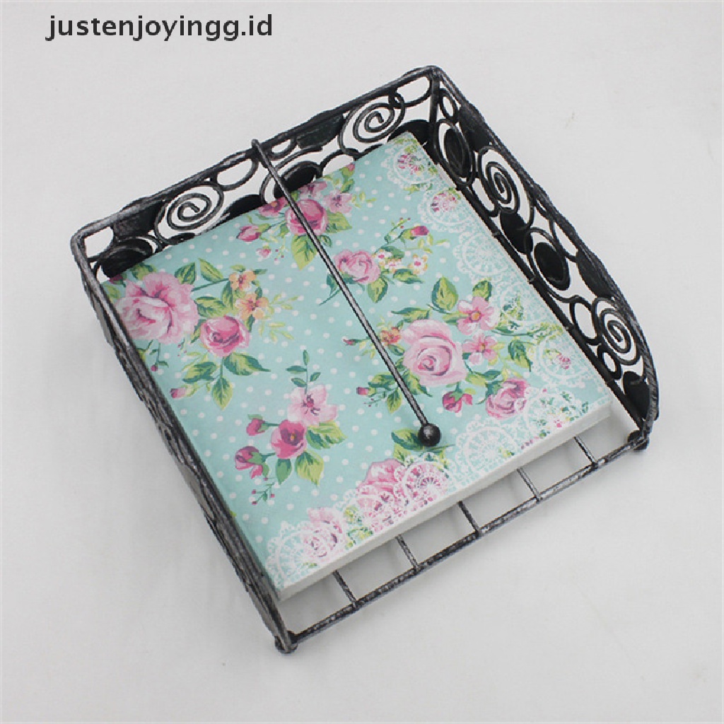 // justenjoyingg.id // design color printing paper napkins rose festive party tissue floral decoration 20pcs ~