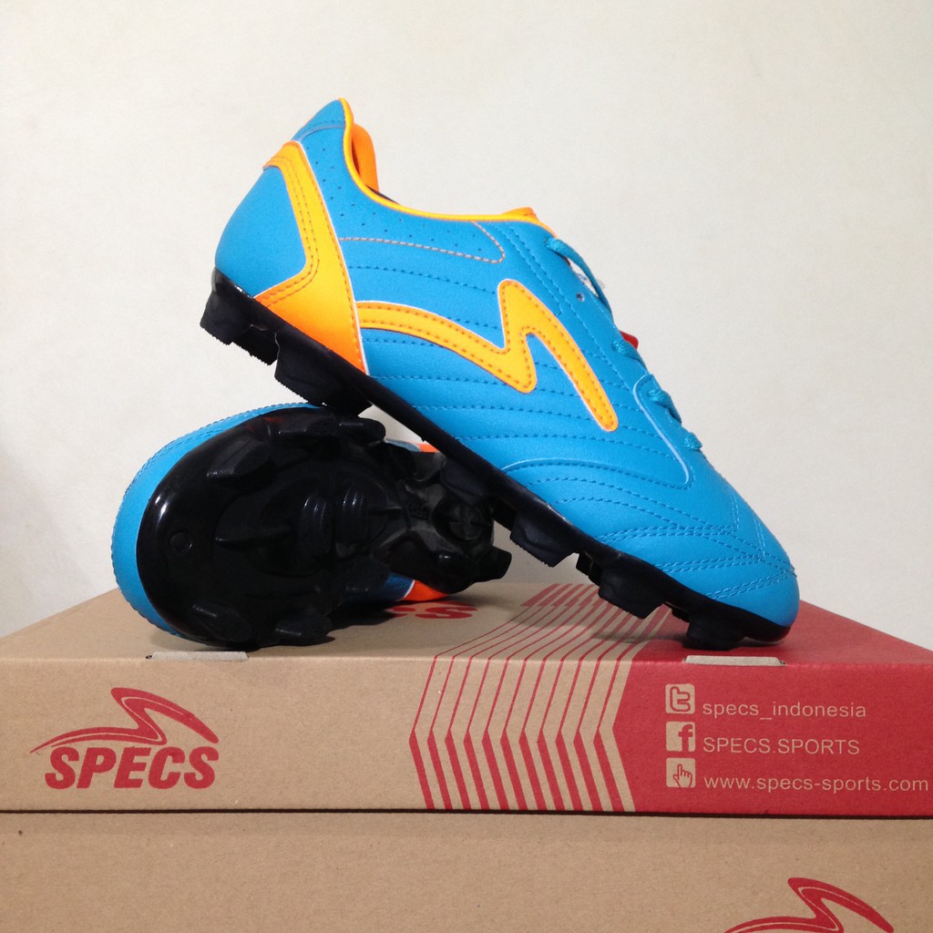 Sepatu Bola Anak Specs Brave FG Junior Blue Orange 100584 Original BNIB Promoted