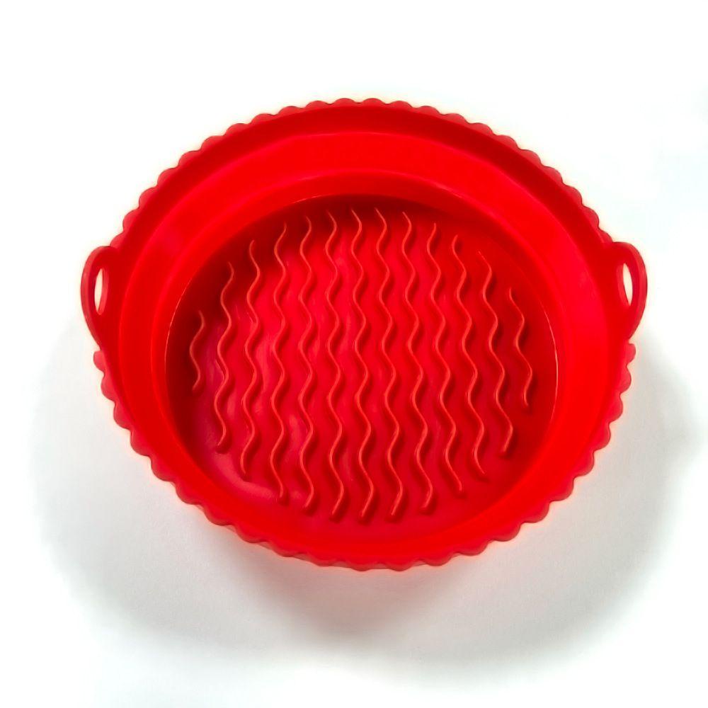 Panci Silikon Lipat Nanas Pengganti Reusable Pizza Plate AirFryer Aksesoris Baking Basket