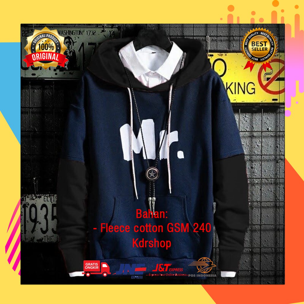Grosir Jaket hodie hoodie Mr fashion korea remaja cewek cowok bahan tebal diskon outfit distro