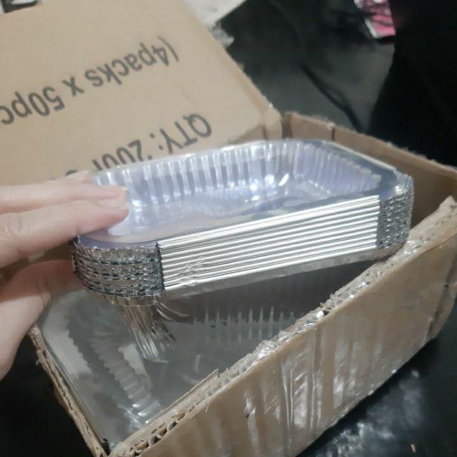 Aluminium Foil Kotak Persegi Kingfoil Oiv450 + Lid Isi 5bh