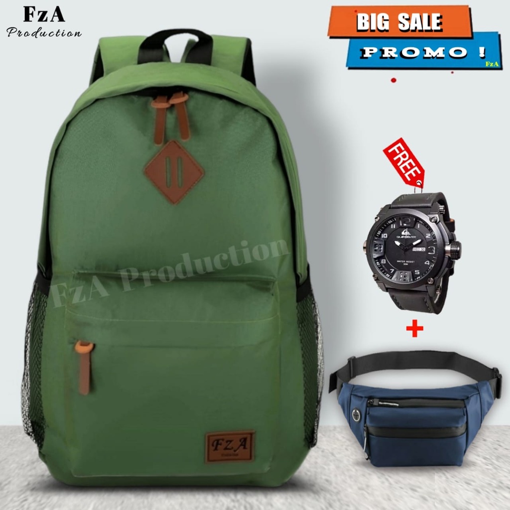 Tas Ransel Punggung Distro Casual Pria Wanita BackPack / Tas Ransel Laptop Original - FzA BUY 1 GET 2