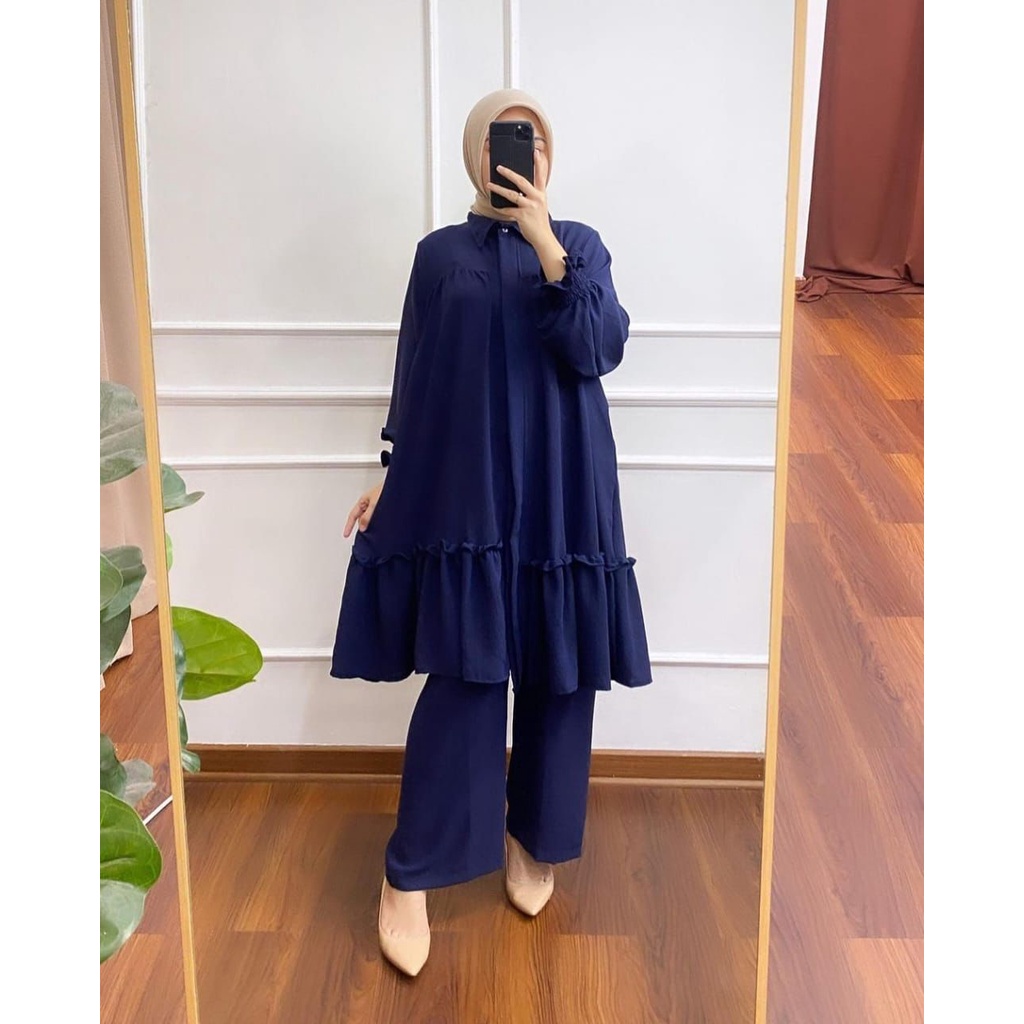 HAVA ONESET PREMIUM WANITA AIRFLOW CRINCKLE DEODORA RAYON