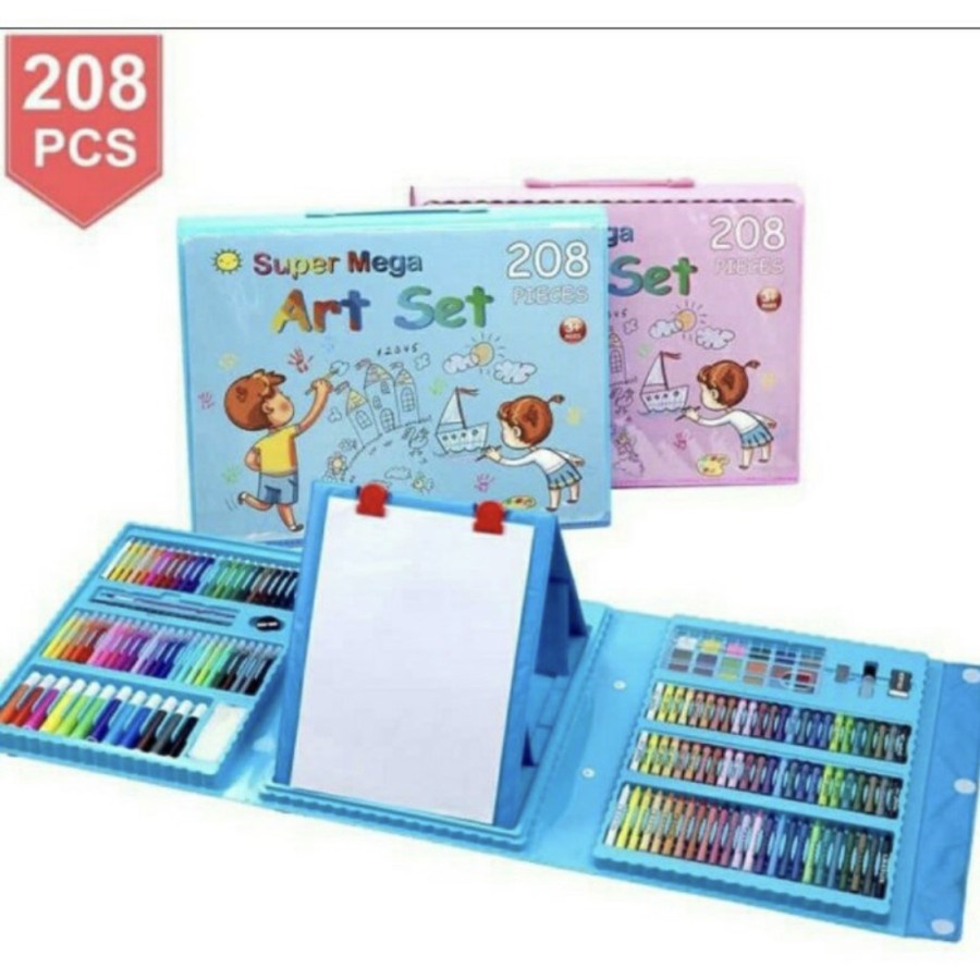 Crayon Anak Set Isi 208 Pcs / Alat Lukis Anak Set Pensil Warna Crayon