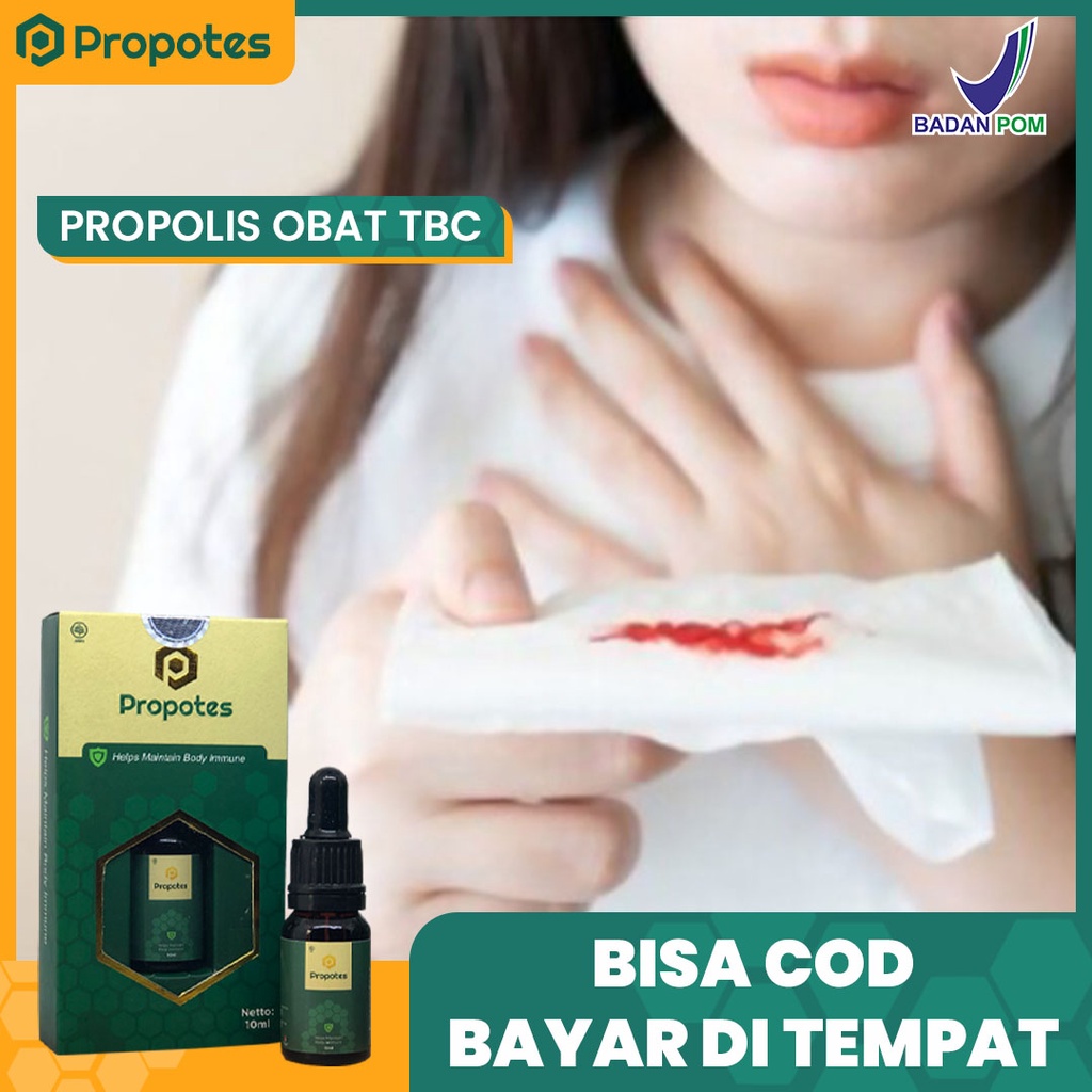 Propolis Obat TBC Paru Kronis, Batuk Berdahak &amp; Berdarah Menahun, Sesak Nafas, Asma, Paru-Paru Basah - Propotes 10ml