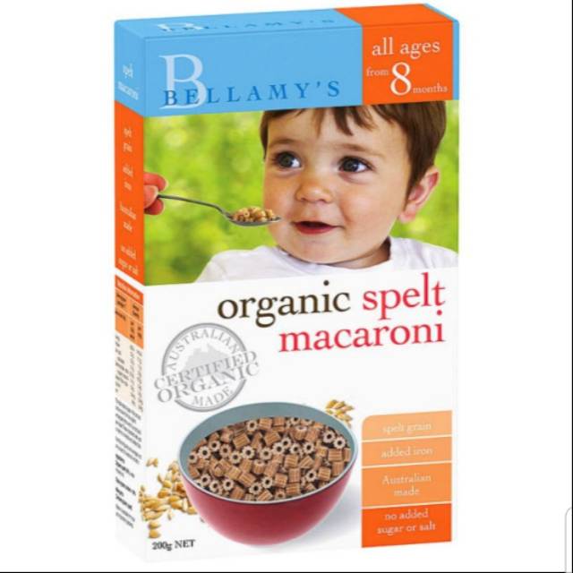 

Bellamy's organic spelt macaroni 200gr