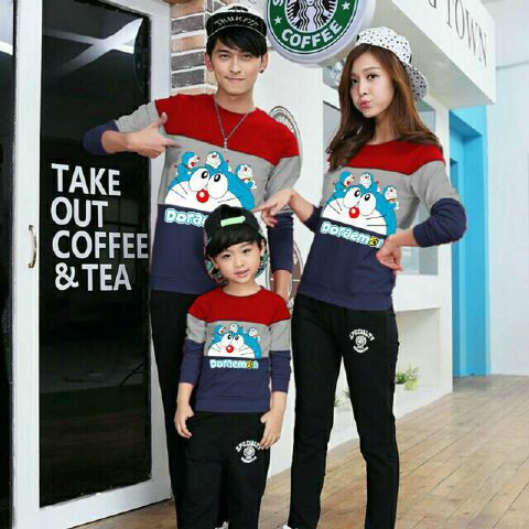 BG Sweater Couple Family Dorara Baju Couple Doraemon BG Sweater Couple Family Dorara Baju Couple Doraemon