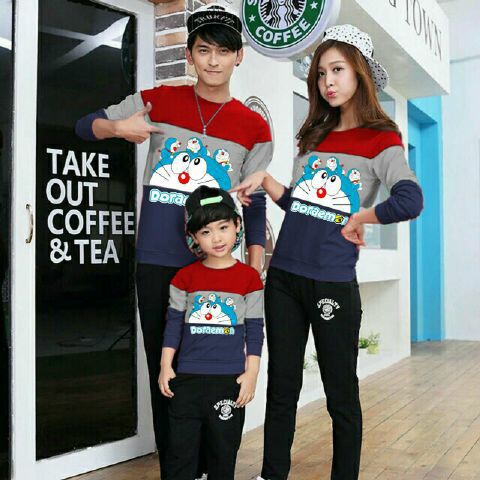 BG Sweater Couple  Family Dorara Baju Couple Doraemon  