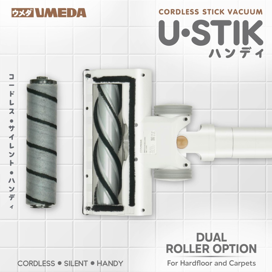 Umeda U-Stik Cordless Stick Vacuum + U-STIK Electric Mop / Penyedot Debu Lantai Tanpa Kabel
