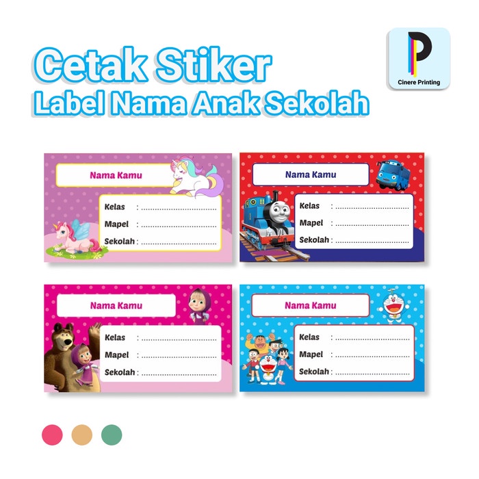 

STIKER NAMA UNTUK BUKU SEKOLAH ANTI AIR DESAIN CUSTOM HARGA MURAH
