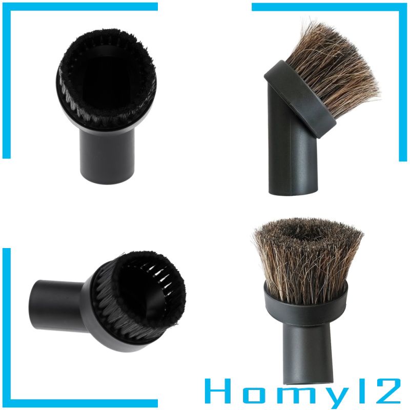 [HOMYL2] Replacement Round Dusting Brush Short Horsehair Vacuum Attachment 32mm