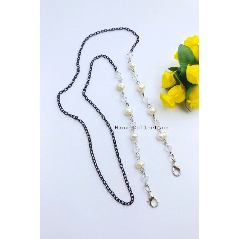Strap kalung masker mutiara air tawar