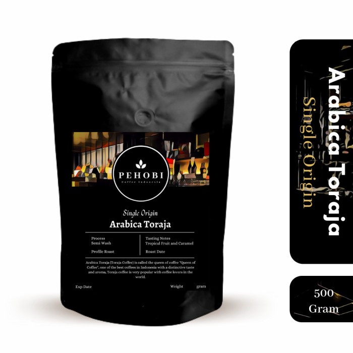 

(BISA COD) Kopi Bubuk Arabica Toraja 500 gram | Pehobi Coffee - Bubuk Halus