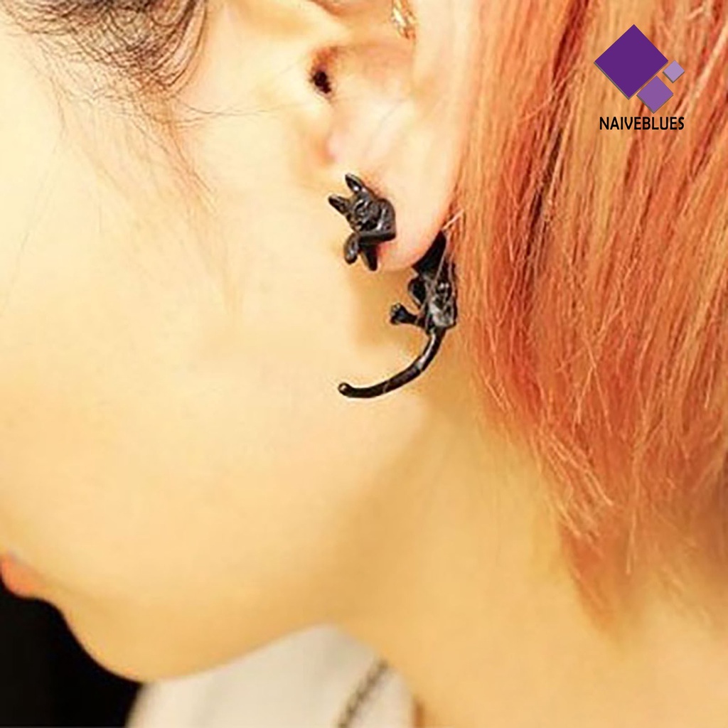 1pc Anting Stud Bentuk Rubah Bahan Alloy Untuk Wanita