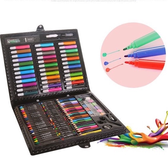 Art Set Crayon Set 150 pcs Krayon Set Pensil Warna Painting Set Painting Kit Set Mewarnai Alat Menggambar