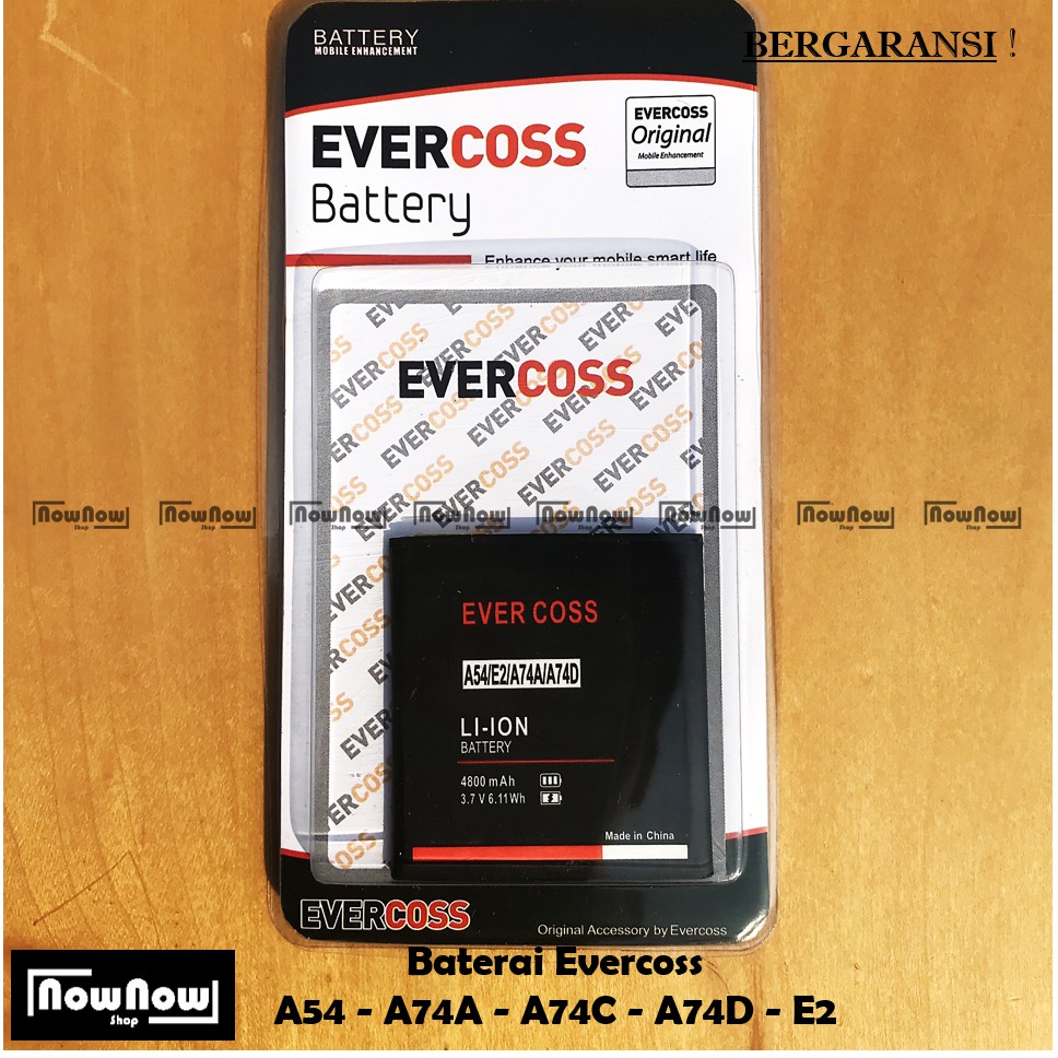 Baterai Evercoss A54 A74A A74C A74D E2 Original Double Power Batre Battery HP Cross Evercross