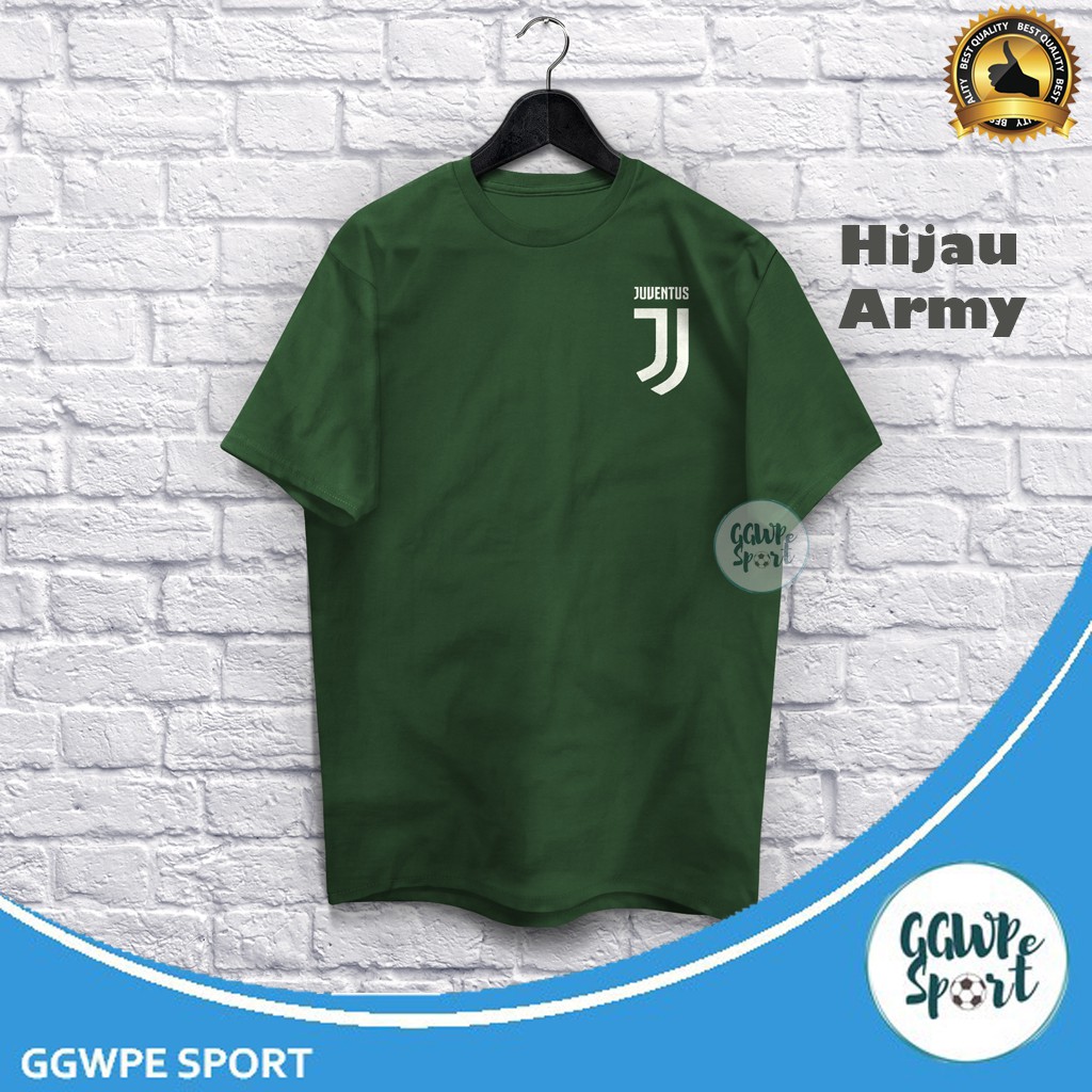 Kaos Distro Premium Juventus Logo Kecil Baju Distro Bola Cowok Katun Combed 30S Kualitas Terbaik