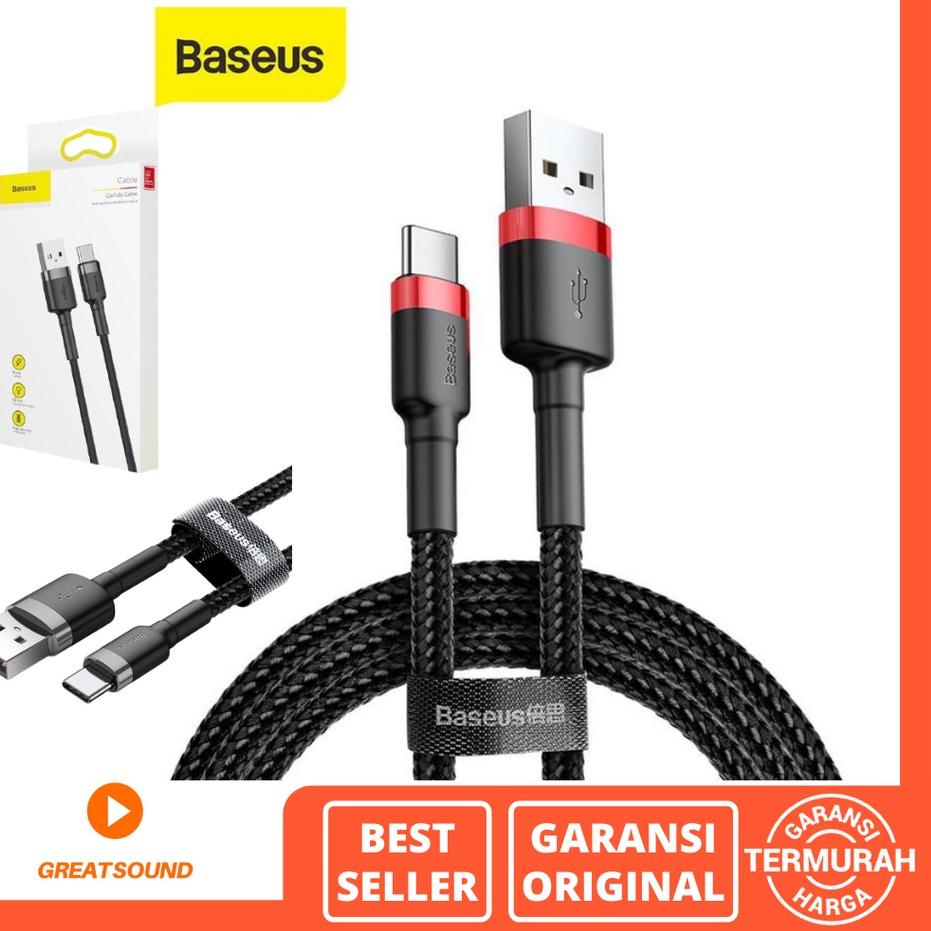 Terbagus.. Baseus Kabel Data Type C Cafule Cable For Type C Quick Charge Baseus Type C Kabel Type C 