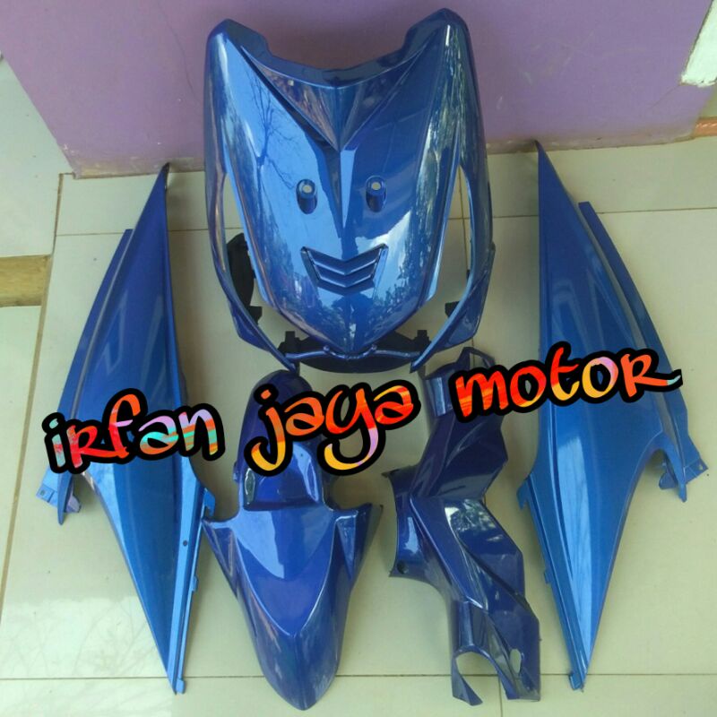 Full bodi Halus Beat karbu Cover body full halus honda beat karbu biru 2008 2009