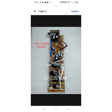 PSU POWER SUPLAY REGULATOR TV LCD SHARP 22 INCH LC-22L10M LC-22L10 M LC22L10M LC-22L10 M