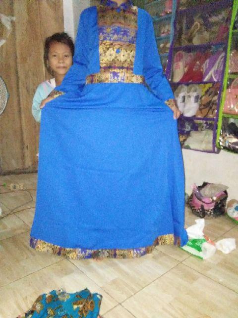 Qnunbatik Batik Keluarga/family Gamis Muslim Azizah Gentong Hitam