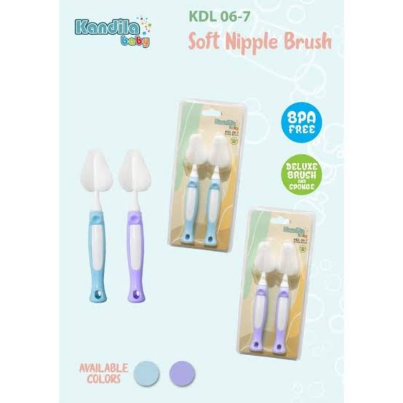 Kandila Baby Bottle &amp; Nipple Brush Clamp Silicone  - Kandila Sikat Botol &amp; Dot Bayi + Penjepit - Sikat Botol Bayi 3in1 Silikon KDL06-1 KDL06-2 Kdl06-4 KDL06-5 Kdl06-7 KDL06-9 KDL06-10