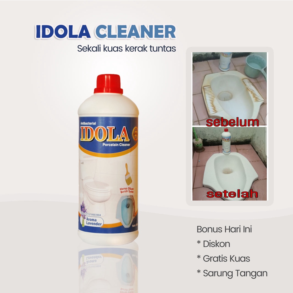 Pembersih toilet duduk serbuk ajaib harpic bodas wc closet 1000 ml
