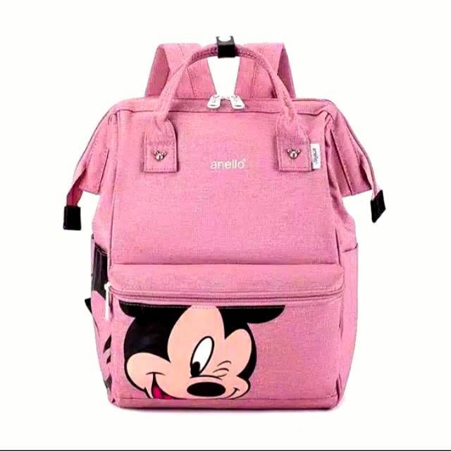 {TT.Mickey}_Tas Wanita Tas Ransel Anello Mickey Backpack Anello Disney Multifungsi Bisa Buat Baby Diapers