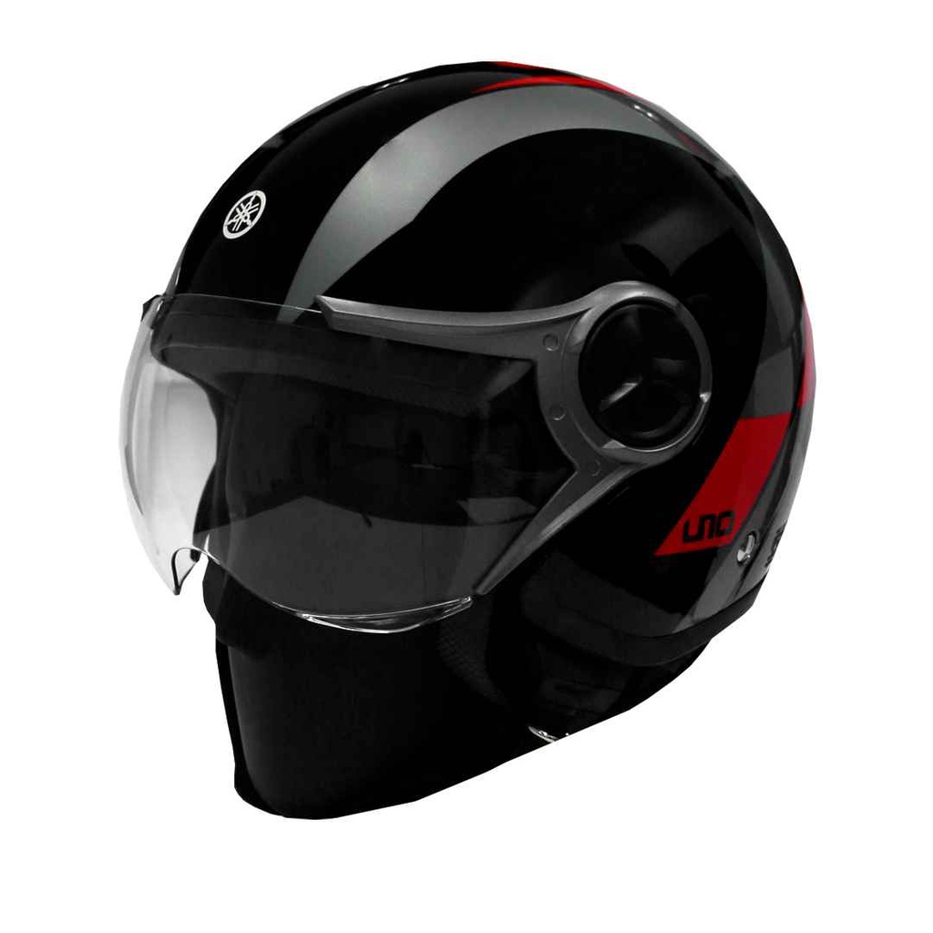 Yamaha Helmet Yjn12 Uno Jet Bla/Rd
