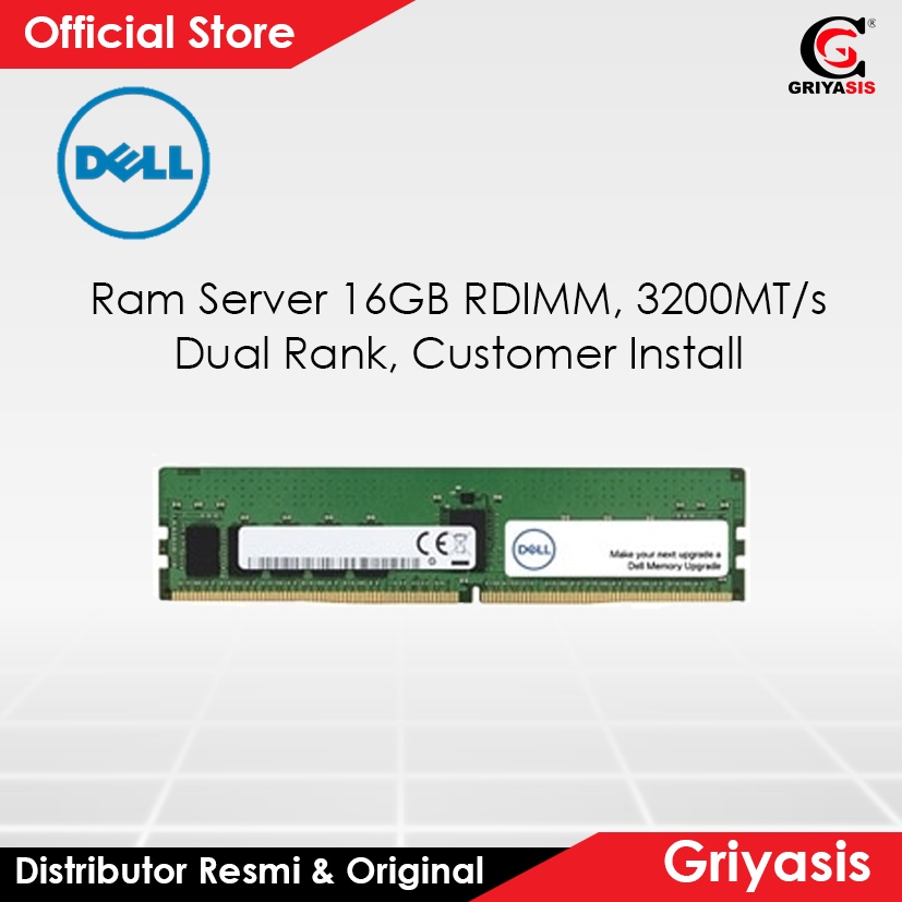 Ram Server 16GB RDIMM, 3200MT/s, Dual Rank, Customer Install