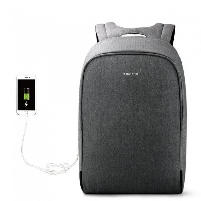 Original TIGERNU PREMIUM T-B3213HC - 15.6 Inch Waterproof AntiTheft Backpack with USB Charging Port