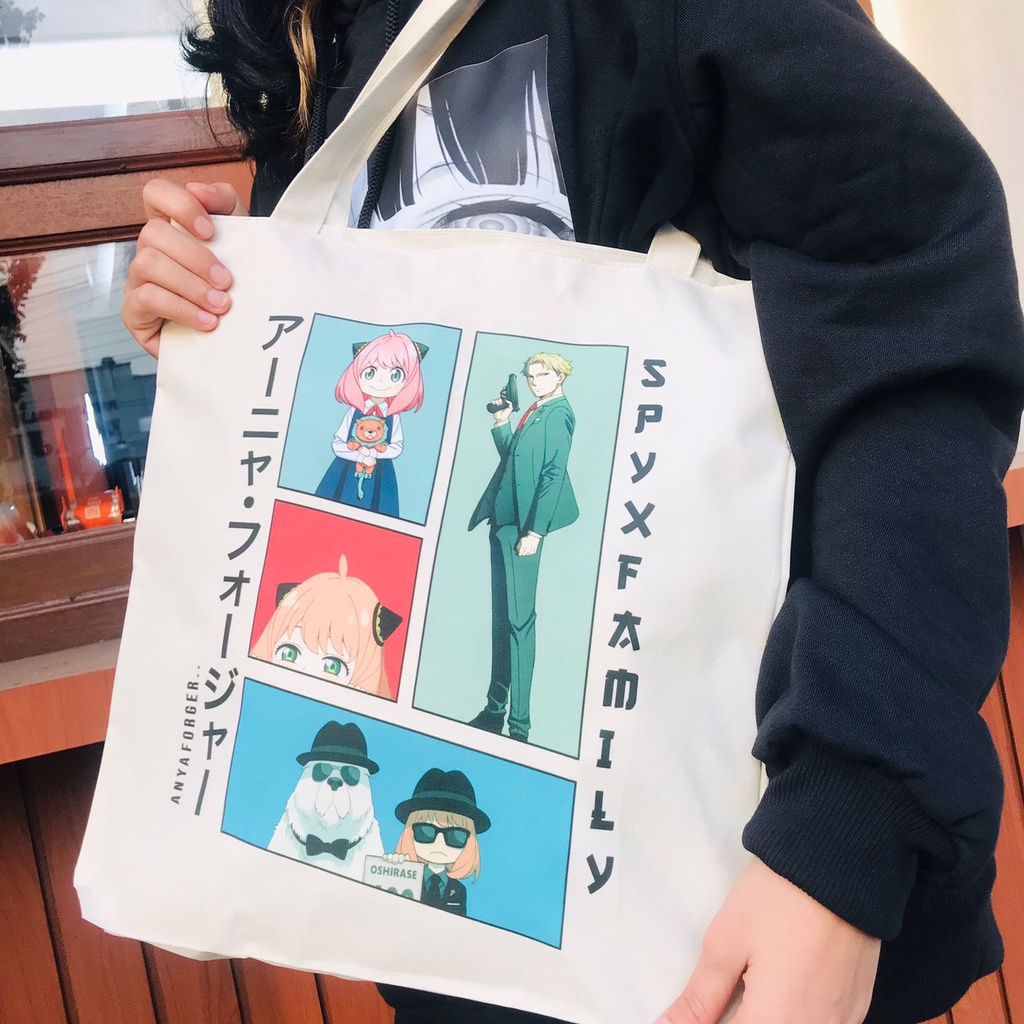 Totebag Anya Spy x Family Cream Anime Manga Premium