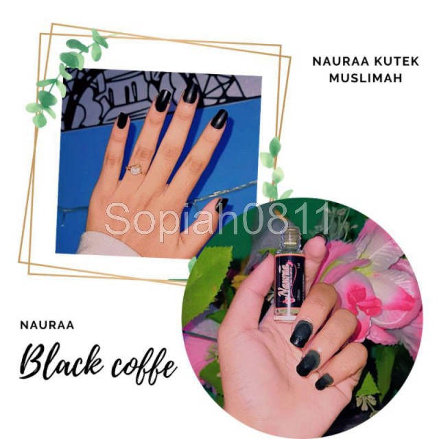 Kutek Naura Muslimah / Kutek Halal / Kutek Awet Kutek Sah Solat / Warna Natural Black