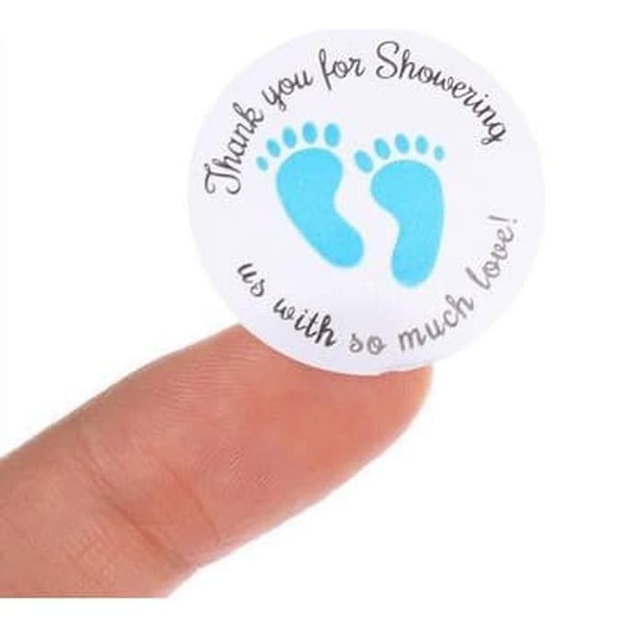 Paper Tags - 3.8cm BABY SHOWER Round Sticker
