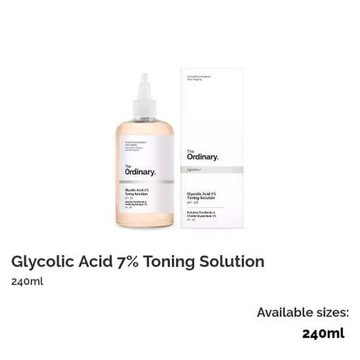 ORIGINAL The Ordinary Deciem Glycolic Acid 7% Toning Solution Toner Ordinary 240ml