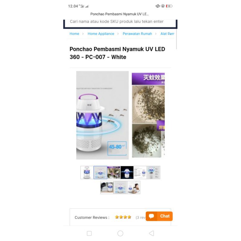 Pembasmi nyamuk ultraviolet LED