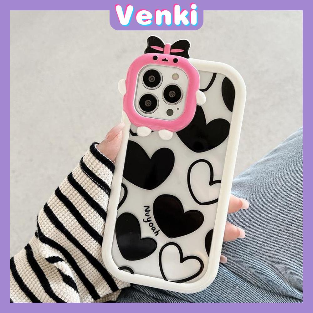 iPhone Case Silicone Soft Case Clear Case Airbag Shockproof Protection Camera Shiny Feel Love Cartoon Cute Compatible For iPhone 11 Pro Max 13 Pro Max 12 Pro Max 7Plus xr XS Max