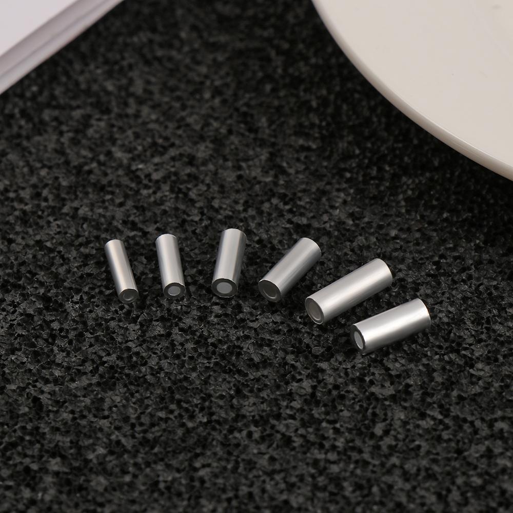 TOP 100pcs/lot Kawat Pancing Tabung Portable Bulat Aluminium High Quality single Aluminium