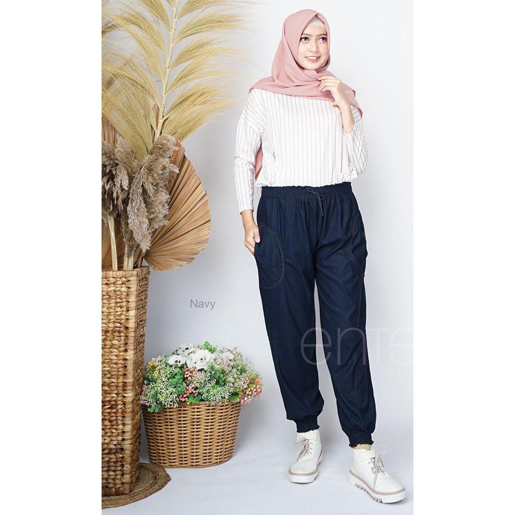 NOVA JOGGER | JOGGER PANTS WANITA JUMBO | CELANA BIG SIZE